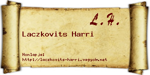 Laczkovits Harri névjegykártya